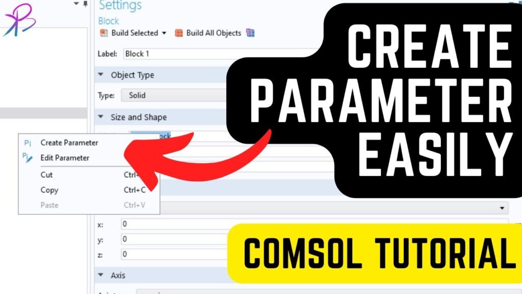 Create Parameters easily in COMSOL Multiphysics